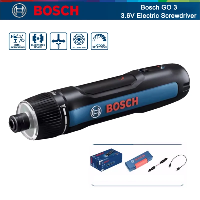 Power Tools Bosch - Электрическая отвертка BOSCH Go 3, профессиональная