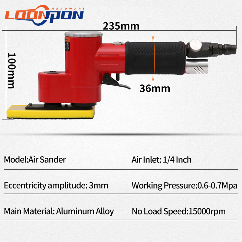 Loonpon Mini Прямая линия Пнев – обзор и цена Random Orbital Sander