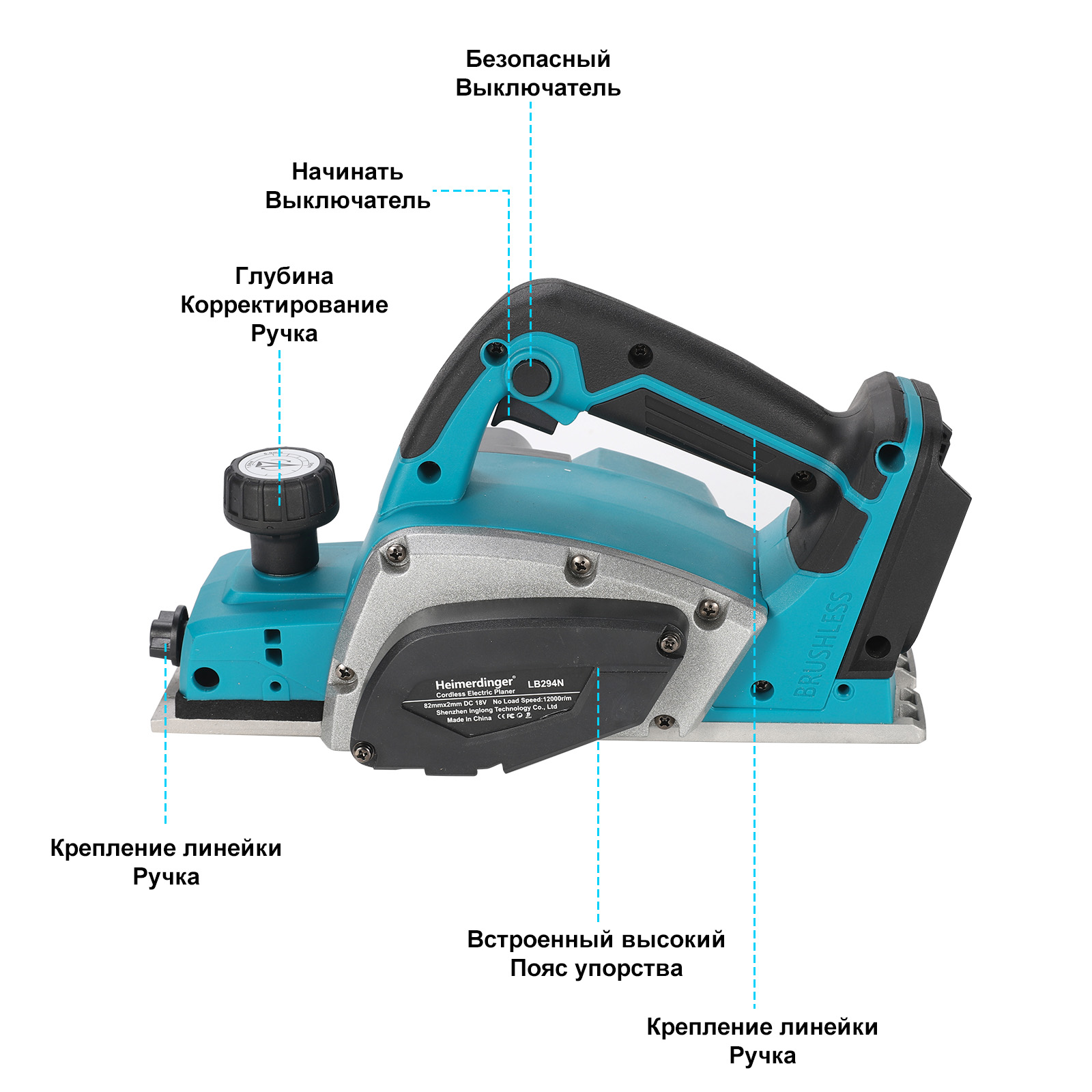 Бесщеточный двигатель Электрор – обзор и цена Planer Handheld Electric